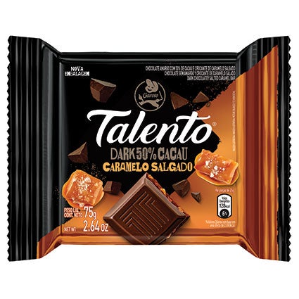 Chocolate Talento Dark 50% Caramelo Salgado 75g