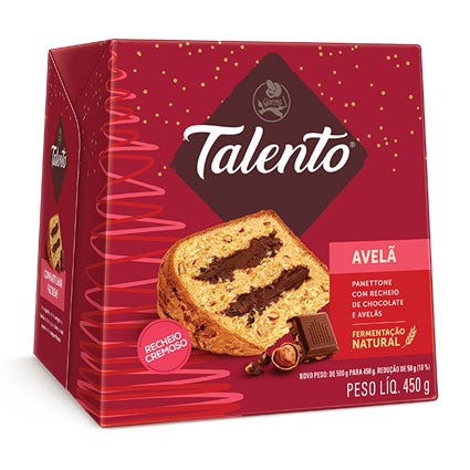 Panettone Talento Avelã 450g