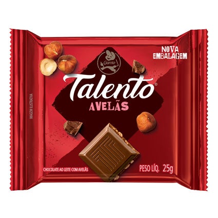 Chocolate Talento Avelãs 25g