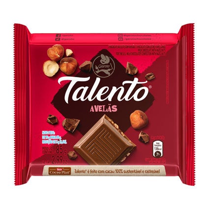 Chocolate Talento Avelãs 85g