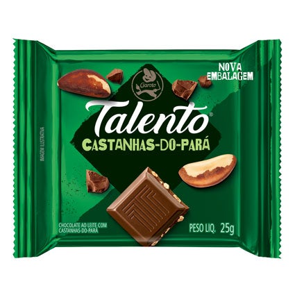 Chocolate Talento Castanhas-do-Pará 25g